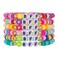 RINTOLER Friendship Bracelets for Women Heishi Surfer Colorful Smile Evil Eye Clay Beaded Stretch Bracelets Elastic Layering Stackable Boho Disc Y2K Aesthetic Summer Jewelry Set