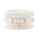 RISHEGAE Crystal Heishi Beaded Bracelet for Women Stackable Bracelet Layering Friendship Summer Stretch Bracelets for Women
