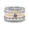 RISHEGAE Heishi Beaded Stretch Bracelets for Women Stackable Polymer Clay Beads Bracelets Friendship Boho Summer Beach Bracelet Jewelry Set