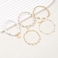 RISHEGAE White Daisy Bracelets for Women Stackable Gold Beads Bracelet Friendship Boho Summer Beach Heart Bracelets Stretch Heishi Beaded Jewelry Set