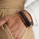 Risyfjew 3 PCS Triple Protection Bracelets 8mm Natural Stone Beaded Stretch Bracelets Tiger Eye Hematite Handmade Jewelry Gifts