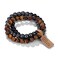 Risyfjew 3 PCS Triple Protection Bracelets 8mm Natural Stone Beaded Stretch Bracelets Tiger Eye Hematite Handmade Jewelry Gifts