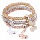 SILANER Crystal Charms Multilayer Bracelets 3PCS GoldSilverRose Gold Corn Chain Bracelet for Women Solid Butterfly Charm Shaped Stretch Bracelet Solid Butterfly Charm Bracelet