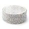 Topwholesalejewel Silver Aurora Borealis Square Rhinestones 7 Strand Stretch Bracelet