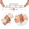 Twinfree 8 Sets Bohemian Stackable Bead Bracelets for Women Multilayered Bracelet Set Pendant Charm Stretch Bangles