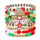 XOCARTIGE Surfer Heishi Bracelets for Women Stackable Rainbow Vinyl Disc Clay Beaded Stretch Bracelets Elastic Layering Friendship Bracelets Boho Summer Beach Jewelry Christmas 5