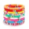 XOCARTIGE Surfer Heishi Bracelets for Women Stackable Rainbow Vinyl Disc Clay Beaded Stretch Bracelets Elastic Layering Friendship Bracelets Boho Summer Beach Jewelry Style A
