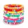 XOCARTIGE Surfer Heishi Bracelets for Women Stackable Rainbow Vinyl Disc Clay Beaded Stretch Bracelets Elastic Layering Friendship Bracelets Boho Summer Beach Jewelry Style A