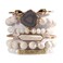 Yomisa 6PCS Natural Boho Beaded Bracelets Bangle for WomenHealing Turquoise Tiger eyes Agate Crystal Gemstone Stone Diamond Chakra Multi Wrap Bohemian Handmade Jewelry Beads Stretch Bracelet Set