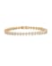 PAVOI 14K Yellow Gold Plated Simulated Diamonds Bezel Set Tennis Bracelets for Women Cubic Zirconia Stones Trinity Statement Bride Gold Bracelet Stack Size 65
