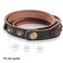 Chic Exquise Designs Handmade Genuine Vintage Leather Wrist Cuff Wrap Bracelet Adjustable A 1 Brown