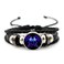 Dtexhif Black Leather Zodiac Spirit Bracelet 12 Constellation BraceletsGemini