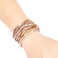 Fesciory Leather Wrap Bracelets for Women Boho Leopard MultiLayer Crystal Beads Cuff Bracelet Jewelry Circle