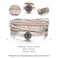 Fesciory Leather Wrap Bracelets for Women Boho Leopard MultiLayer Crystal Beads Cuff Bracelet Jewelry Purple Stone