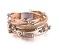 Fesciory Leather Wrap Bracelets for Women Boho Leopard MultiLayer Crystal Beads Cuff Bracelet Jewelry RoseGold Beads