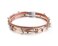 Fesciory Leather Wrap Bracelets for Women Boho Leopard MultiLayer Crystal Beads Cuff Bracelet Jewelry RoseGold Beads