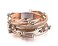 Fesciory Leather Wrap Bracelets for Women Boho Leopard MultiLayer Crystal Beads Cuff Bracelet Jewelry RoseGold Beads