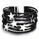 Fesciory Leather Wrap Bracelets for Women Boho Leopard MultiLayer Crystal Beads Cuff Bracelet Jewelry StarBlack