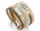 Fesciory Leather Wrap Bracelets for Women Boho Leopard MultiLayer Crystal Beads Cuff Bracelet Jewelry Tree of LifeBeige
