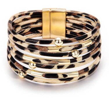 Fesciory Leather Wrap Bracelets for Women Boho MultiLayered Western Cuff Jewelry
