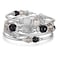 FULU AUTUMN Stackable Beaded Bracelets for Women Boho Wrap Silver Bracelet Layered Fashion Jewelry Gifts for HerBlack grey