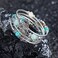 FULU AUTUMN Stackable Beaded Bracelets for Women Boho Wrap Silver Bracelet Layered Fashion Jewelry Gifts for HerTurquoise