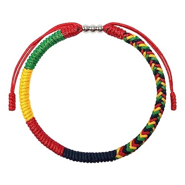LAMIBEE Country Pride Country Flag Code Bracelet Protection and Lucky Sufer String Bracelet Tibetan Wrist Wrap Bracelet Boho Style Rope Bracelet for Women Men String Thread Bracelets crystal