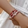Long tiantian Leather Bracelets for Women Warp Bracelet Stackable Boho Layered Bracelet Chunky Heart Trendy Birthday Gifts for Her