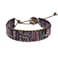 Plumiss Boho Handmade Chakra Bracelets Leather Purple Imperial Jasper Bead Wrap bracelet for Women Men