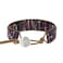 Plumiss Boho Handmade Chakra Bracelets Leather Purple Imperial Jasper Bead Wrap bracelet for Women Men