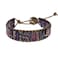 Plumiss Boho Handmade Chakra Bracelets Leather Purple Imperial Jasper Bead Wrap bracelet for Women Men
