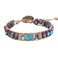 Plumiss Boho Handmade Purple Blue Imperial Jasper Bead Wrap Bracelet for Women Men