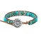Plumiss Boho Handmade Turquoise Blue Imperial Jasper Bead Wrap Bracelet for Women Men