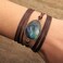 Plumiss Boho Labradorite Stone Rope 5 Wrap Bracelets for Women Men