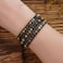 Plumiss Boho Natural 4mm African Turquoise Beads Stone 3 Wraps Bracelet Jewelry for Women Men