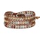 Plumiss Women Unique Natural Agalmatolite 4mm Bead Healing Stone 3 Wrap Bracelets Gift