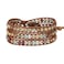 Plumiss Women Unique Natural Agalmatolite 4mm Bead Healing Stone 3 Wrap Bracelets Gift