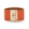 Rantanto Braid Leather Wrap Bracelet Trendy Stackable Crystal Cuff Boho Gold Heart Bracelet Jewelry Gift For Women Wide Orange