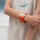Rantanto Braid Leather Wrap Bracelet Trendy Stackable Crystal Cuff Boho Gold Heart Bracelet Jewelry Gift For Women Wide Orange