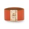 Rantanto Braid Leather Wrap Bracelet Trendy Stackable Crystal Cuff Boho Gold Heart Bracelet Jewelry Gift For Women Wide Orange
