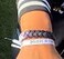 Rastaclat Bracelet for Men and Women Sheriff BlackWhiteGrey Braided Bracelet Adjustable Stackable Braided by Hand MediumLarge