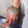 SPUNKYsoul Ocean Jasper 5 Wrap Handmade Leather Bead Crystal Wrap Bracelet Collection 5 Wrap Ocean Jasper