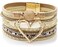 Suyi Multilayer Leather Wrap Bracelet Wide Cuff Bracelets for Women Heartshape Khaki