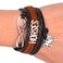 Yabber Horse Love Forever Ever Infinity Bracelet Leather Wrap Natural Brown