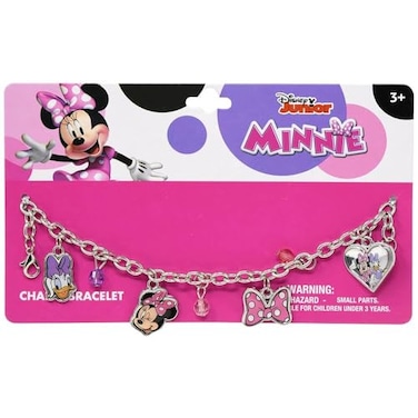 Disney Charm Bracelet with Metal Charms and Jelly Faceted Beads Minnie