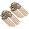 Zthread Beads Chain Taseel Shoulder Epaulettes Crystal Shoulder Brooch Badge Pin for Women Men Gold