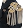 Zthread Beads Chain Taseel Shoulder Epaulettes Crystal Shoulder Brooch Badge Pin for Women Men Gold
