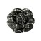 HEKEUOR Classic Camellia Brooch Pin Fabric Handmade Flower Pin for Men Women Black