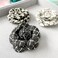 HEKEUOR Classic Camellia Brooch Pin Fabric Handmade Flower Pin for Men Women Black
