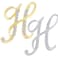 ETHOON 2 Pcs Letter Brooch Pins Initial Rhinestone Silver Gold Plated Brooch for Women Crafts H